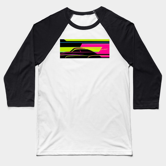 Neon speed car Baseball T-Shirt by Izzzzman